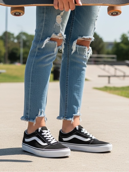 Vans Shoes - Vans Old Skool Low Top Black & White Iconic Canvas Sneakers Women’z size 8 NWOB